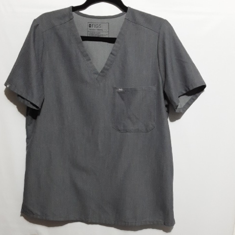 FIGS TECHNICAL COLLECTION  Charcoal‎ V-Neck Tee